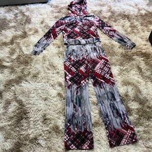 Juicy Couture Red and Gray Plaid Intimate Set